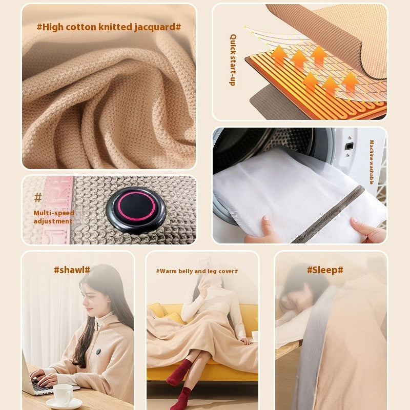 Couverture électrique zippable chauffante 5v