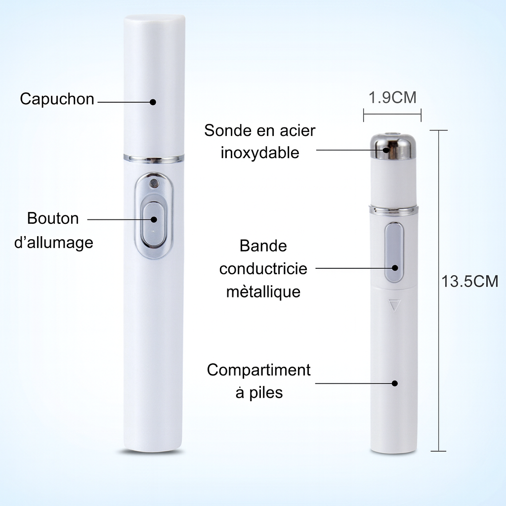 Stylo laser à lumière bleue pour le traitement de l’acné — appareil de soin de la peau pour atténuer les cicatrices, lisser