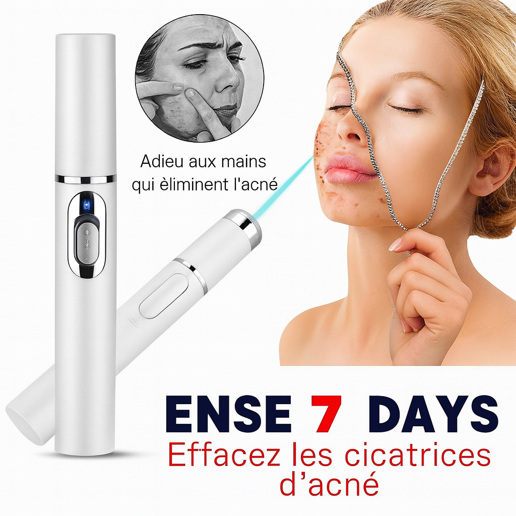 Stylo laser à lumière bleue pour le traitement de l’acné — appareil de soin de la peau pour atténuer les cicatrices, lisser